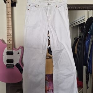 American Eagle Outfitters Cream Denim Jeans